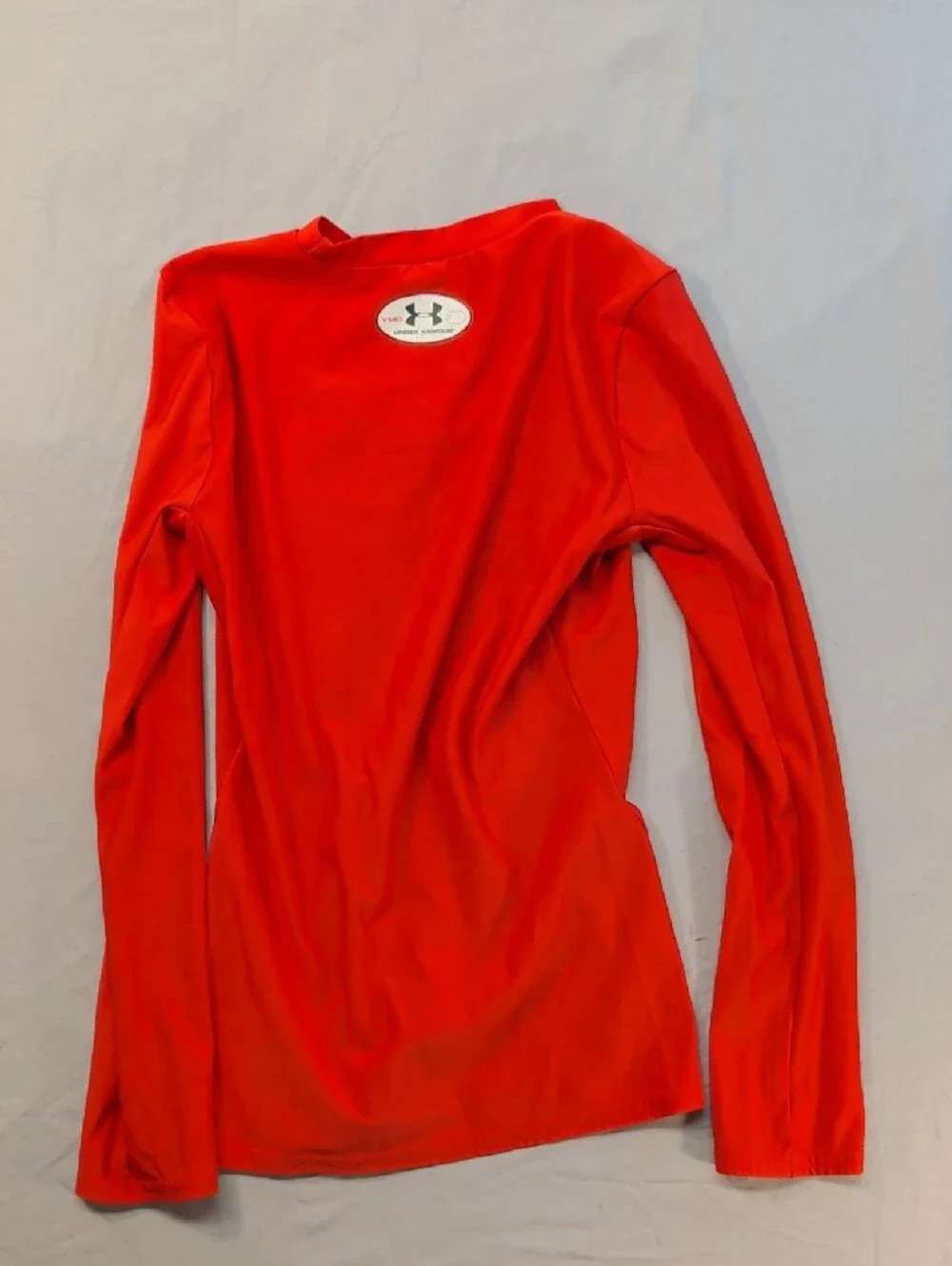 Under Armour Kids Red Long Sleeve Athletic Top with White Logo
